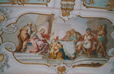 Fresco in the Ambulatory of the Nave by Johann Baptist Zimmermann